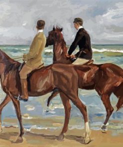 Two Riders On The Beach By Max Liebermann paint by number