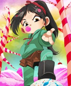 Vanellope Von Schweetz Wreck It Ralph Character paint by number