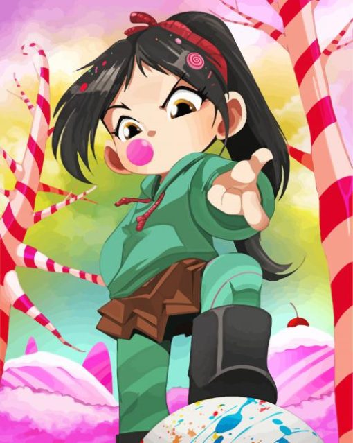 Vanellope Von Schweetz Wreck It Ralph Character paint by number