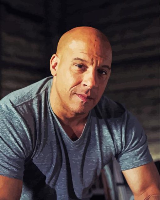 Vin Diesel paint by number