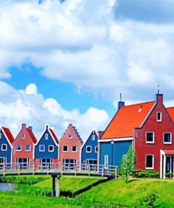 Volendam Houses paint by number