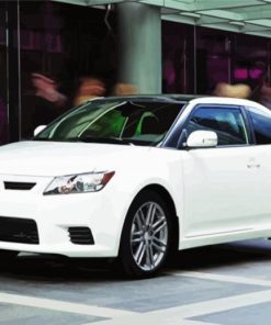 White Scion TC Car paint by number