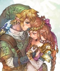 Zelda And Link Art paint by number