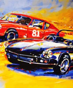 Abstract Triumph Spitfire paint by number