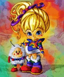 Adorable Rainbow Brite paint by number