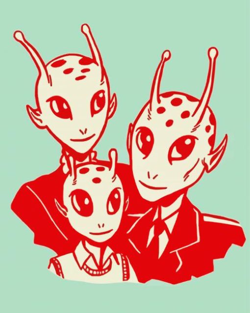 Aesthetic Alien Family paint by number