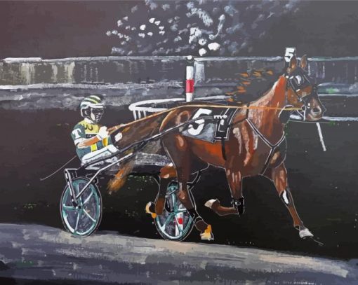 Aesthetic Harness Racing paint by number