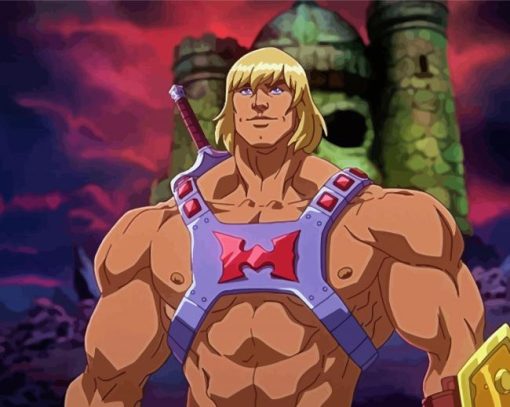 Aesthetic He Man Masters Of The Universe paint by number