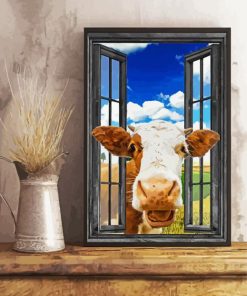 Aesthetic Hereford Cattle paint by number