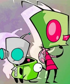 Aesthetic Invader Zim paint by number