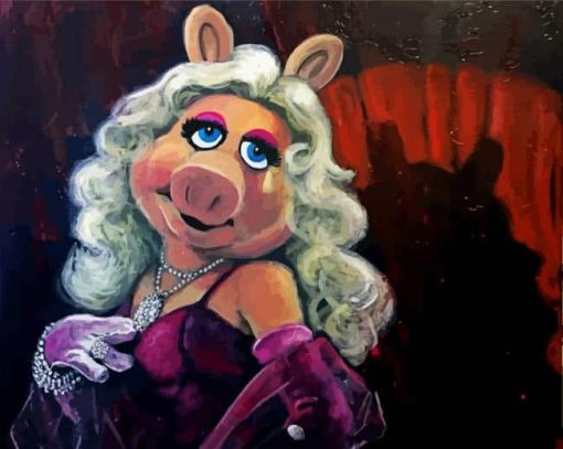 Aesthetic Miss Piggy paint by number