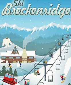 Aesthetic Breckenridge Poster paint by number