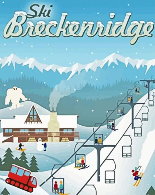 Aesthetic Breckenridge Poster paint by number