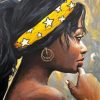 African Woman Thinking paint by number