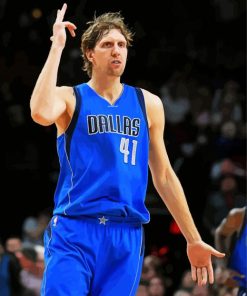 Basketballer Dirk Nowitzki paint by number