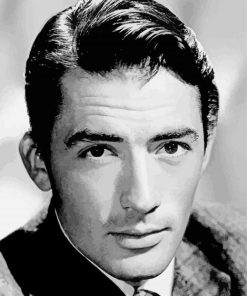 Black And White Gregory Peck Art paint by number