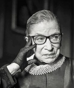 Black And White Judge Ginsburg paint by number