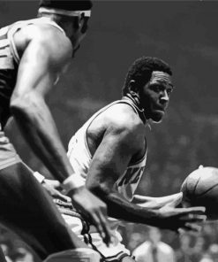 Black And White Basketballer Willis Reed paint by number