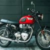 Black Red Triumph Bonneville paint by number