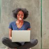 Black Woman Blowing Bubble paint by number