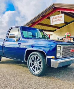 Blue 1984 GMC paint by number