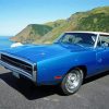 Blue Dodge Charger 1970 Seascape paint by number