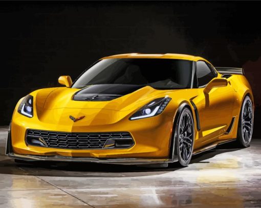 Chevrolet Corvette Z06 paint by number