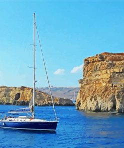 Comino Sailing Boat paint by number