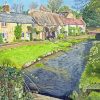 Cool Godshill Village Art paint by number