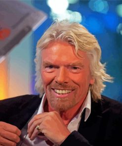 Cool Richard Branson paint by number