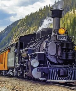 Cool Durango Silverton Train paint by number