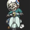 Cute Biker Skull paint by number