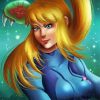 Cute Samus Aran paint by number