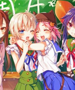 Cute School Live Anime paint by number