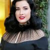 Dita Von Teese In Black paint by number