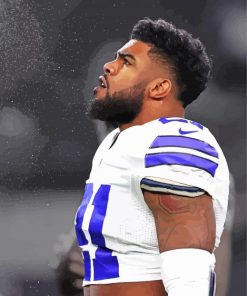 Ezekiel Elliott American Footballer paint by number