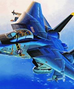 F14 Plane Art paint by number