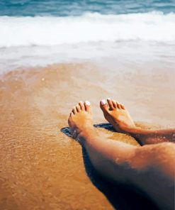 Feet Sink Into Sand paint by number