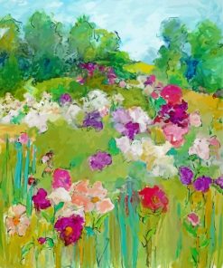 Flowering Impressionist Landscape paint by number