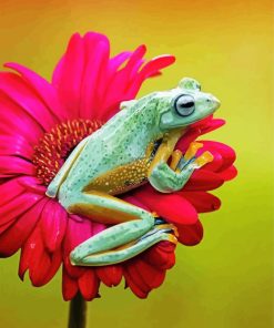 Frog On Flower Paint by number