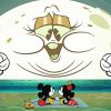 Mickey And Minnie Watching Moon paint by number