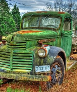 Old Gmc Truck paint by number