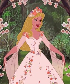 Princess Aurora In Dress paint by number