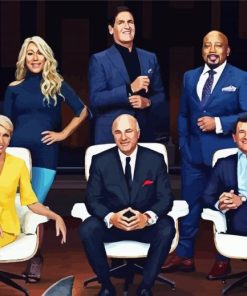 Shark Tank Tv Show Cast paint by number