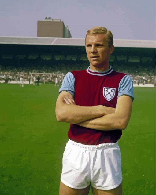 The Footballer Bobby Moore paint by number