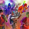 Titans Superheroes paint by number