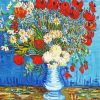 Vase With Cornflowers And Poppies paint by number