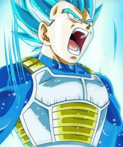 Vegeta Powering Up paint by number