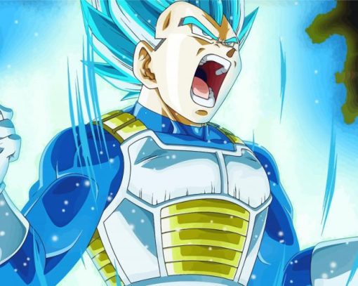 Vegeta Powering Up paint by number