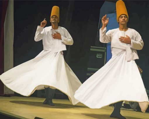 Whirling Dervish Dance paint by number